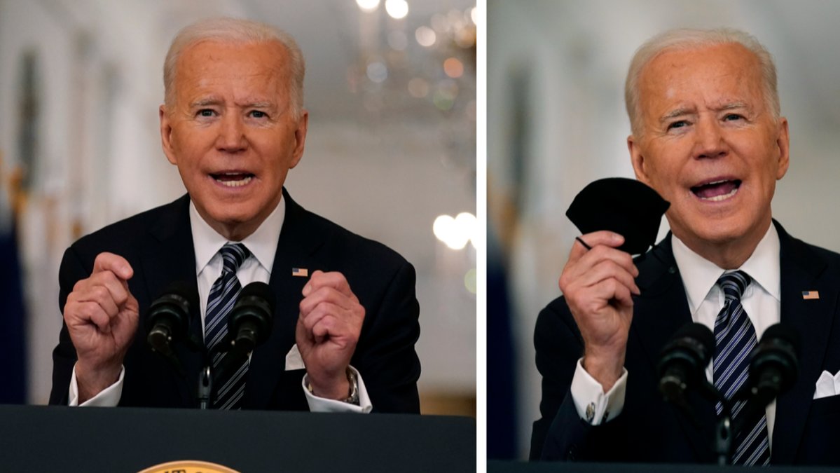 Joe Biden har hållit sitt första tal till nationen.